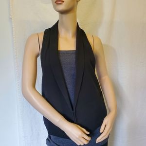 CAbi Black Eclipse Racerback Tuxedo Vest